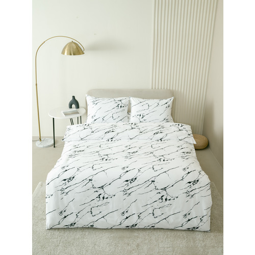 Постельное белье VT из полисатина 11979-01a 2-х сп с евро простыней с наволочками 50/70 фото 7