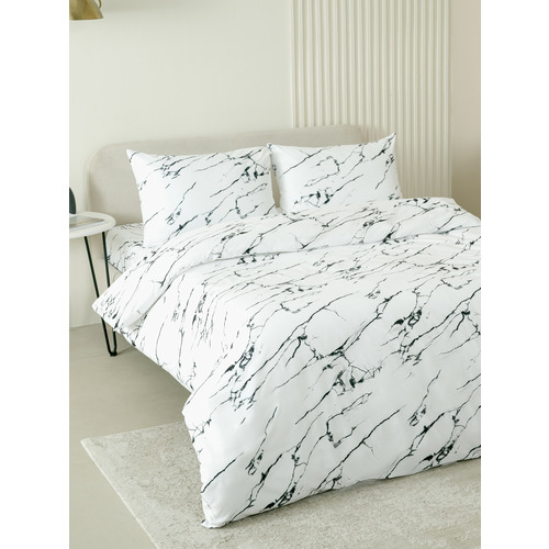 Постельное белье VT из полисатина 11979-01a 2-х сп с евро простыней с наволочками 50/70 фото 6