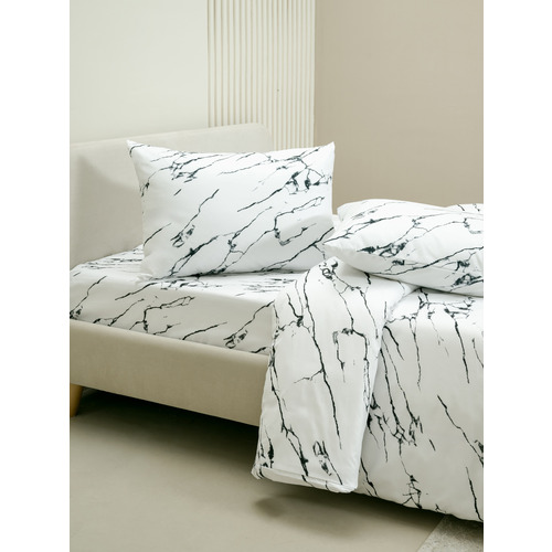 Постельное белье VT из полисатина 11979-01a 2-х сп с евро простыней с наволочками 50/70 фото 3