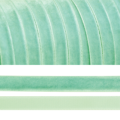 Лента бархатная 20 мм TBY LB2016 цвет мятный 1 метр фото 1