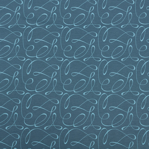 Ткань на отрез кулирка 1393-V1 Линии цвет серо-синий фото 4