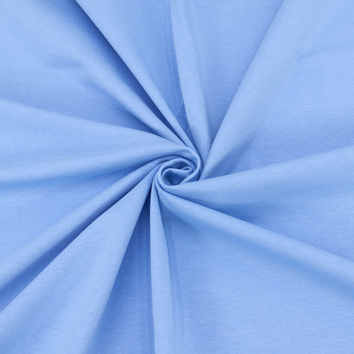 Ткань на отрез кулирка с лайкрой цвет голубой фото 1