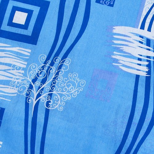 Ткань на отрез бязь ГОСТ 150 см 348/1 Пикассо цвет голубой фото 3