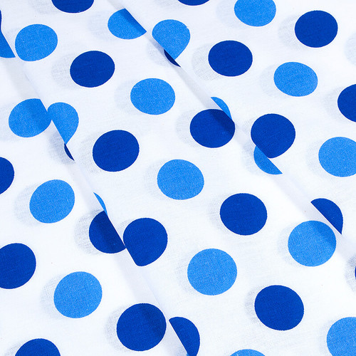 Ткань на отрез бязь плательная 150 см 1718/11 цвет голубой-василек фото 1