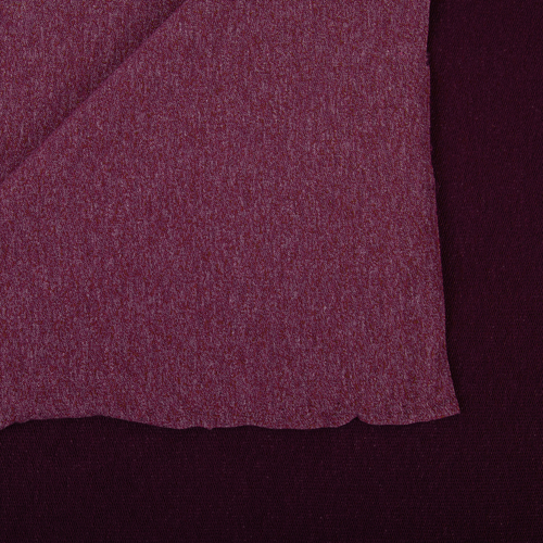Ткань на отрез футер петля с лайкрой 31-12 меланж цвет бордовый фото 1
