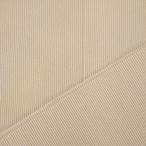 Ткань на отрез кашкорсе 3-х нитка с лайкрой цвет светлый кемел (Уценка) фото 3