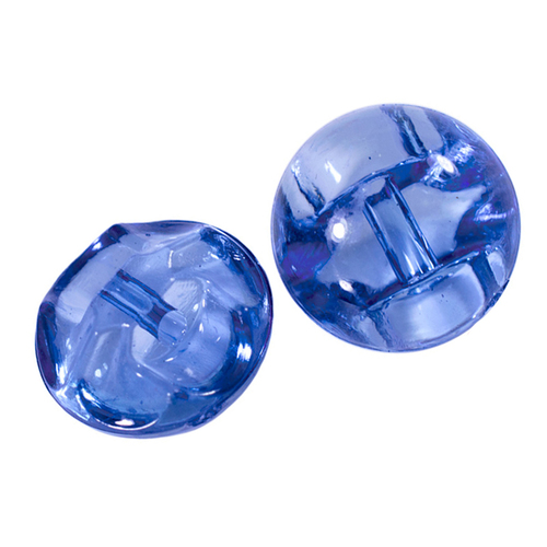Пуговицы Блузочные/прозрачные 12 мм цвет синий упаковка 12 шт фото 1