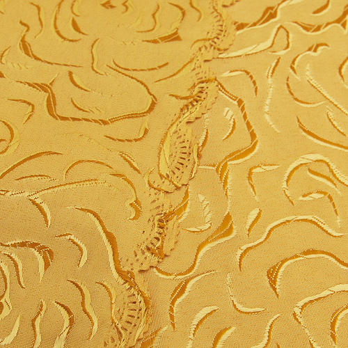 Мерный лоскут портьерная ткань 150 см Роза цвет золото фото 2