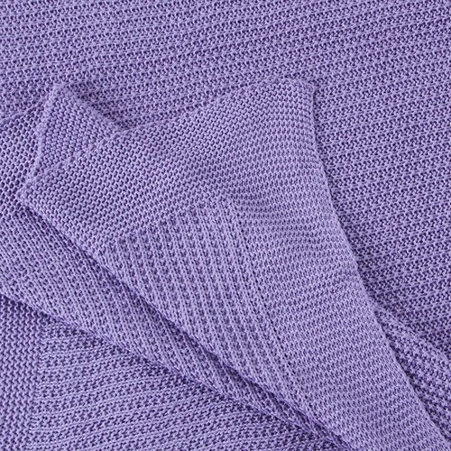 Покрывало-плед Петелька 180/200 цвет фиолетовый фото 3