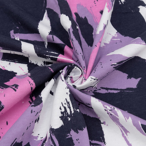 Ткань на отрез кулирка R3349-V3 Фиолетовая фантазия фото 1