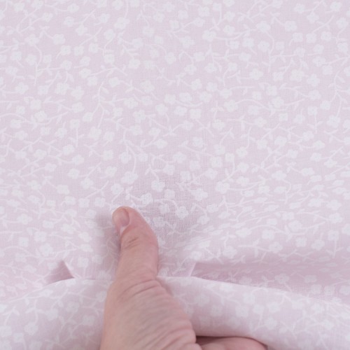 Ткань на отрез бязь плательная 150 см 1672/3 цвет розовый фото 3