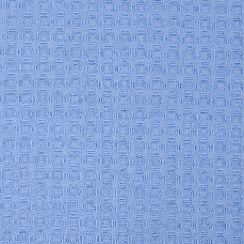 Ткань на отрез вафельное полотно гладкокрашенное 150 см 240 гр/м2 7х7 мм цвет 409 голубой фото 5