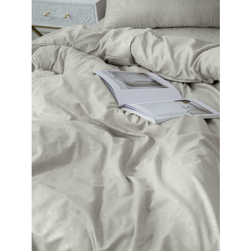 Постельное жаккард 14-0000 2-х сп с евро простыней с наволочками 50/70 фото 4