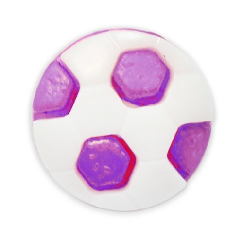 Пуговица детская сборная Мяч 16 мм цвет сиреневый упаковка 24 шт фото 1