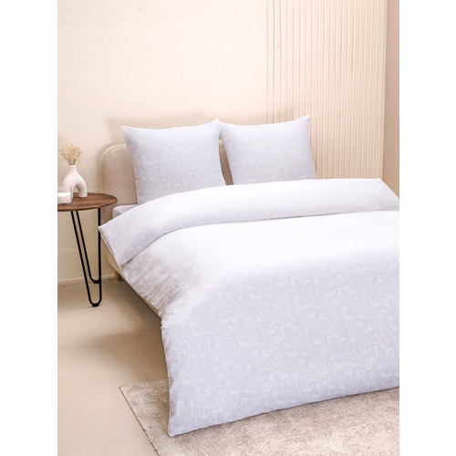 Постельное белье VT из полисатина жаккард белый 1.5 сп с наволочками 70/70 фото 11