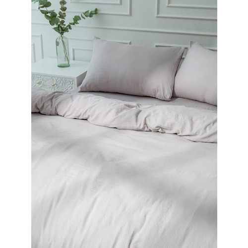 Постельное белье VT из микрофибры 14-0000 бежевый 2-х сп с евро простыней с наволочками 50/70 фото 12