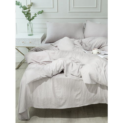 Постельное белье VT из микрофибры 14-0000 бежевый 2-х сп с евро простыней с наволочками 50/70 фото 8