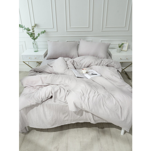 Постельное белье VT из микрофибры 14-0000 бежевый 2-х сп с евро простыней с наволочками 50/70 фото 7