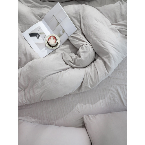 Постельное белье VT из микрофибры 14-0000 бежевый 2-х сп с евро простыней с наволочками 50/70 фото 2