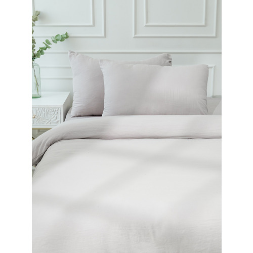 Постельное белье VT из микрофибры 14-0000 бежевый 2-х сп с евро простыней с наволочками 50/70 фото 5