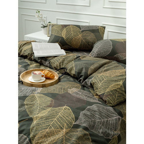 Постельное белье VT из полисатина DJL6076 2-х сп с евро простыней с наволочками 50/70 фото 14