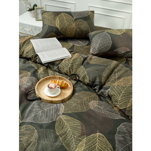 Постельное белье VT из полисатина DJL6076 2-х сп с евро простыней с наволочками 50/70 фото 12