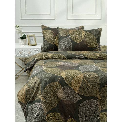 Постельное белье VT из полисатина DJL6076 2-х сп с евро простыней с наволочками 50/70 фото 6