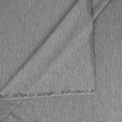 Ткань на отрез футер петля с лайкрой 19-12 цвет серый меланж 2 фото 1