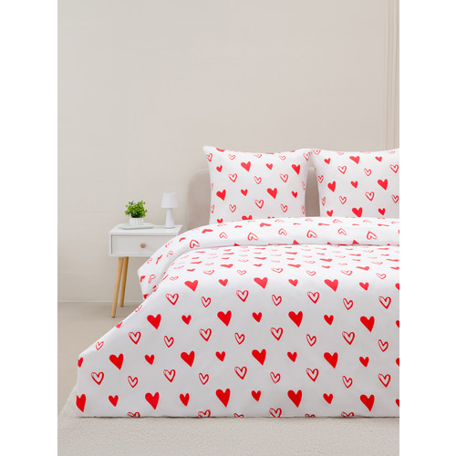 Постельное белье VT из полисатина 823-1 2-х сп с евро простыней с наволочками 70/70 фото 9