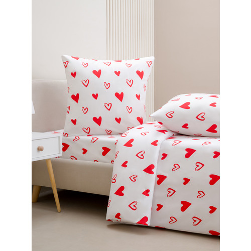 Постельное белье VT из полисатина 823-1 2-х сп с евро простыней с наволочками 70/70 фото 7