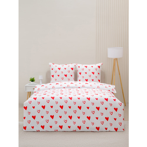 Постельное белье VT из полисатина 823-1 2-х сп с евро простыней с наволочками 70/70 фото 1