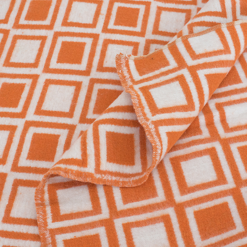 Одеяло полушерсть 500 гр/м2 цвет оранжевый 150/200 см фото 4