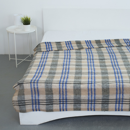 Одеяло полушерсть 420 гр/м2 цвет синий 150/200 см фото 1