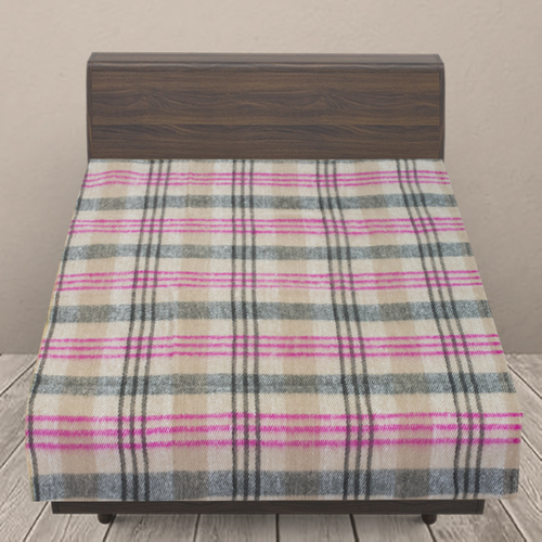 Одеяло п/ш (полушерсть) детское 420 гр/м2 полоса цвет розовый 100/140 см фото 1