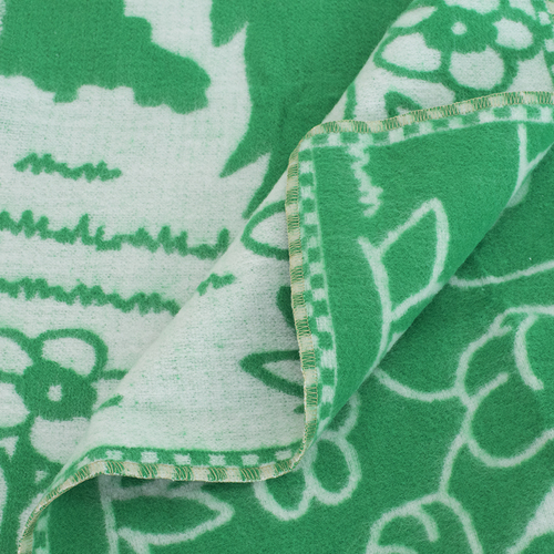 Одеяло п/ш жаккардовое детское 420 гр/м2 щенки цвет зеленый 100/140 см фото 3