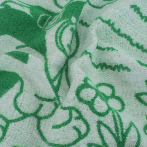 Одеяло п/ш жаккардовое детское 420 гр/м2 щенки цвет зеленый 100/140 см фото 2