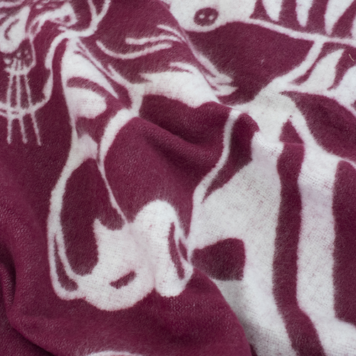 Одеяло п/ш жаккардовое детское 420 гр/м2 коты цвет бордо 100/140 см фото 2