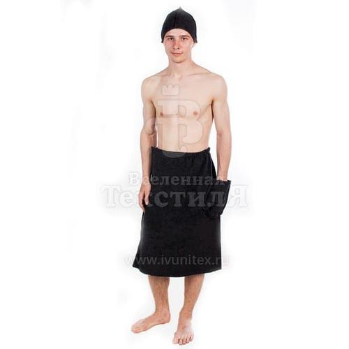 Набор для сауны мужской цвет черный фото 1