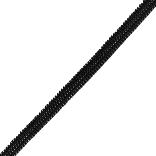 Резинка плоская вязаная 4 мм черная 1 метр фото 1
