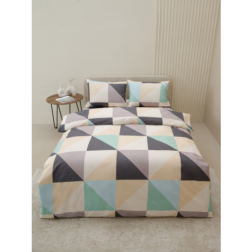 Постельное белье VT из полисатина 4004/2 2-х сп с евро простыней с наволочками 50/70 фото 7