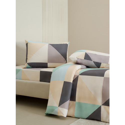 Постельное белье VT из полисатина 4004/2 2-х сп с евро простыней с наволочками 50/70 фото 4