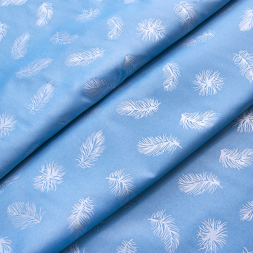 Тик 220 см 145 +/- 5 гр/м2 Перо цвет голубой H06 фото 2