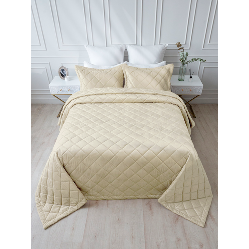 Покрывало VT велюр 260х240 + 2 нав 50х70 цвет HLR-75 фото 2