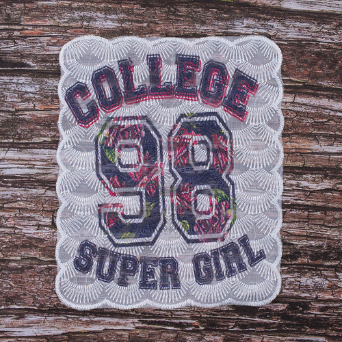 Декоративный элемент пришивной College 98 super girl 20,5*24,5 см фото 1