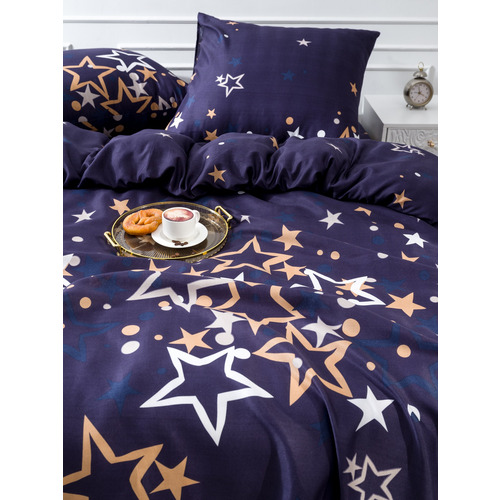 Постельное белье VT из полисатина DA-05 2-х сп с евро простыней с наволочками 70/70 фото 6