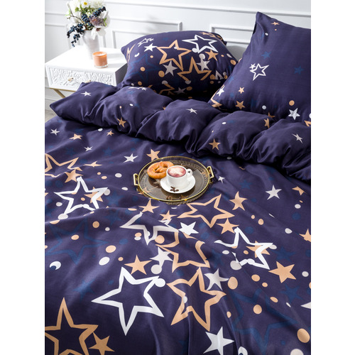 Постельное белье VT из полисатина DA-05 2-х сп с евро простыней с наволочками 70/70 фото 5