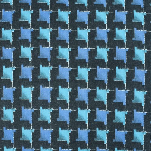 Ткань на отрез фланель 80 см 20103 Клетка цвет синий фото 1