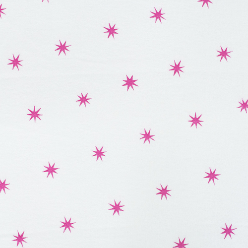 Ткань на отрез фланель 80 см Звезды цвет розовый фото 1