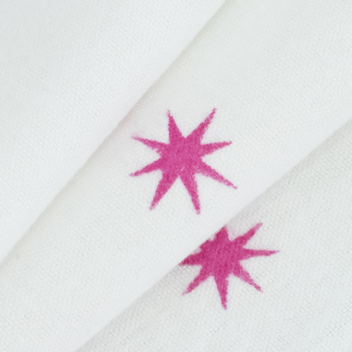 Ткань на отрез фланель 80 см Звезды цвет розовый фото 2