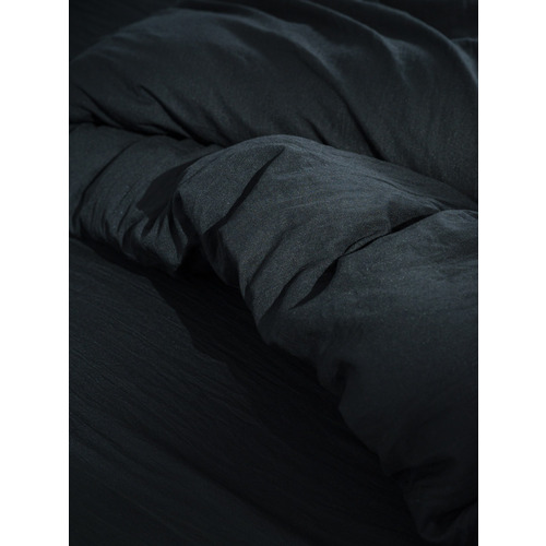 Постельное белье VT из микрофибры цвет черный 2-х сп с евро простыней с наволочками 50/70 фото 7